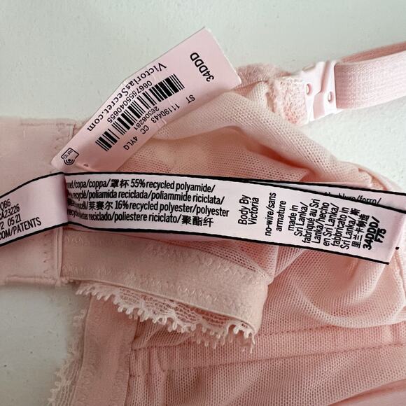 NEW Victoria’s Secret |  Nursing Body Victoria Pink Lace Breastfeeding Bra 34DDD - Picture 7 of 7